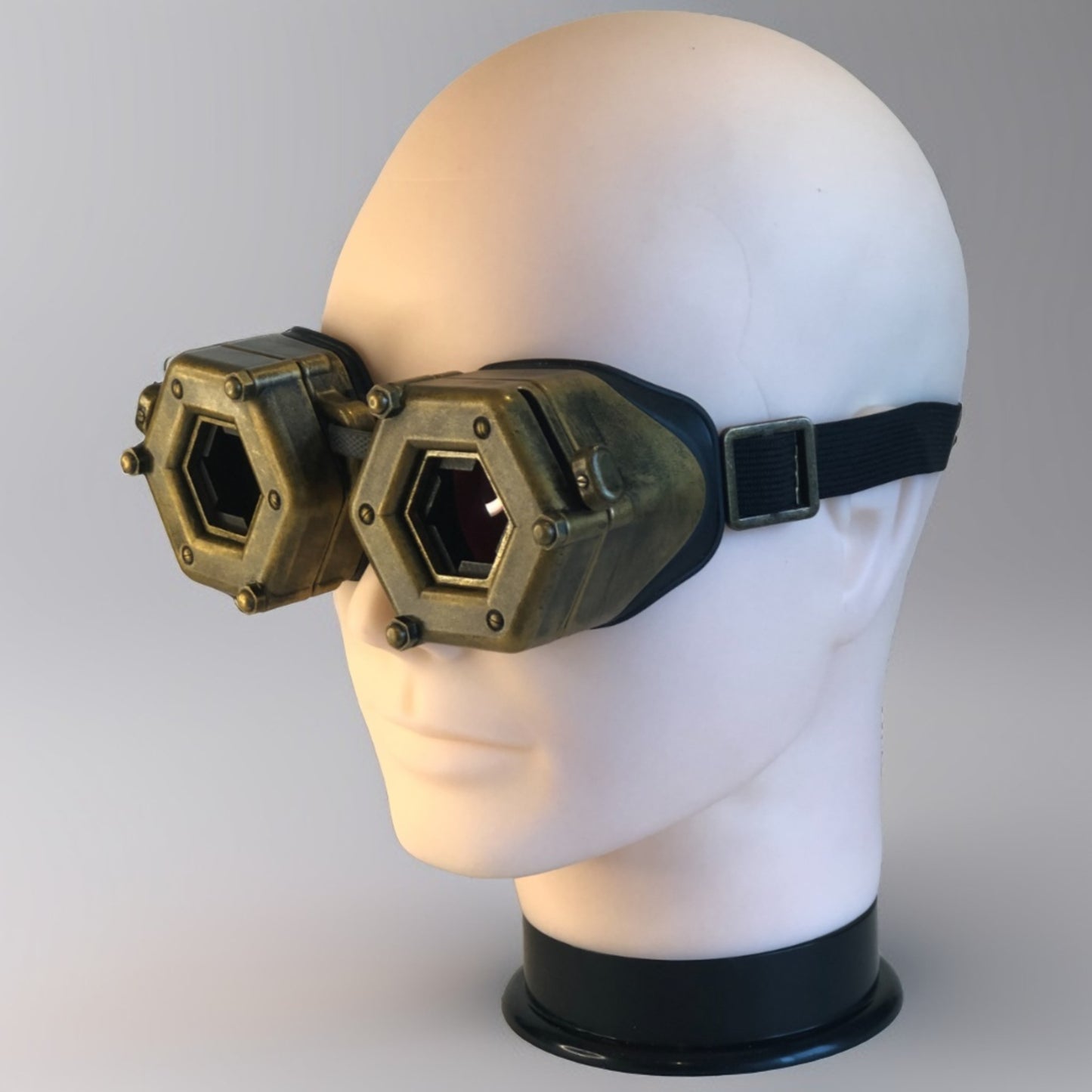 3D-printed steampunk goggles with functional diaphragms