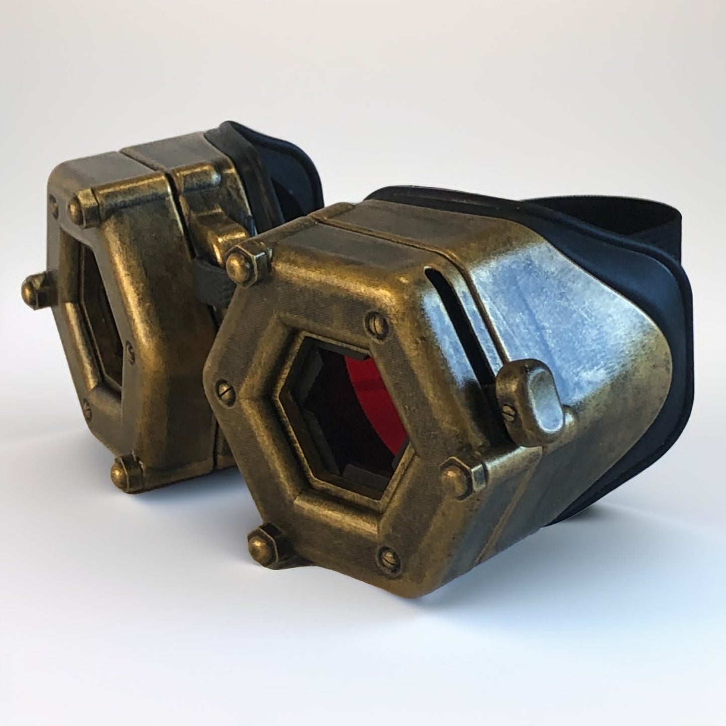 3D-printed steampunk goggles with functional diaphragms