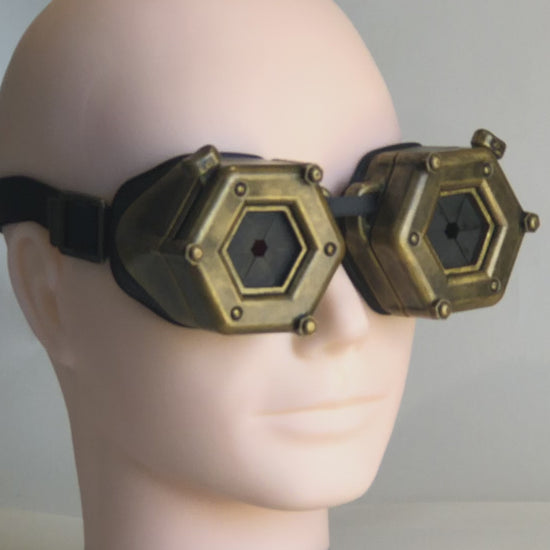 3D-printed steampunk goggles with functional moving diaphragms