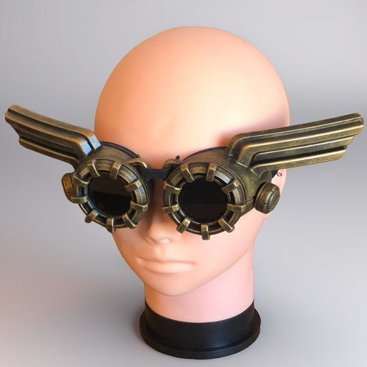 wonder woman steampunk glasses worn cosplay convention outfit accessory